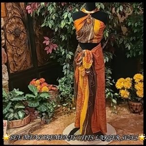 Marcello/St. Martin Btq Dress/2 Pc. Cover Up/Top/Skirt/Skirt Set (Earth Tones)